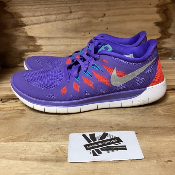 Nike Free 5.0 Purple Orange running sneakers - Picture 3 of 8